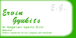 ervin gyukits business card